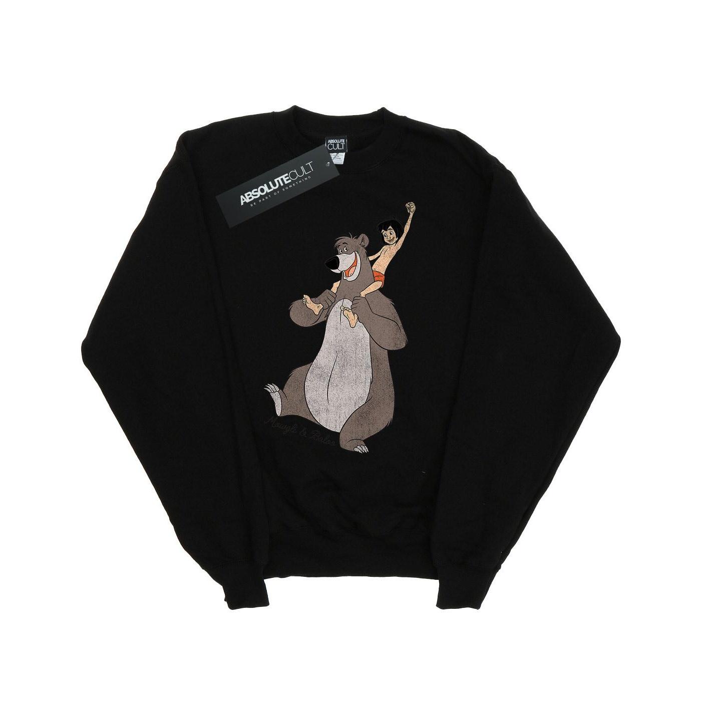Pertemba FR - Apparel Jungle Book Klassiek Mowgli en Baloo-sweatshirt voor jongens 5-6 Years zwart