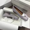 Guangzhou high version tabi medium heel split-toed shoes women's full leather pig's trotters ballet horse single shoes