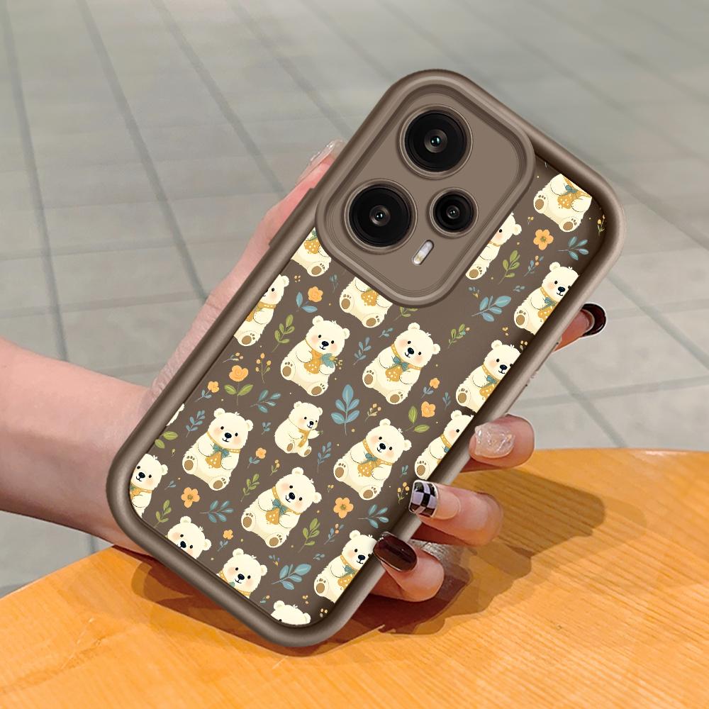 Soft Silicone Square Ladder Printing Pattern Phone Casing Full Cover Camera Shockproof Protection Rubber Case for Xiaomi Redmi