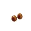 18k Gold-Plated Geometric Resin Earrings - Retro Autumn/Winter Design