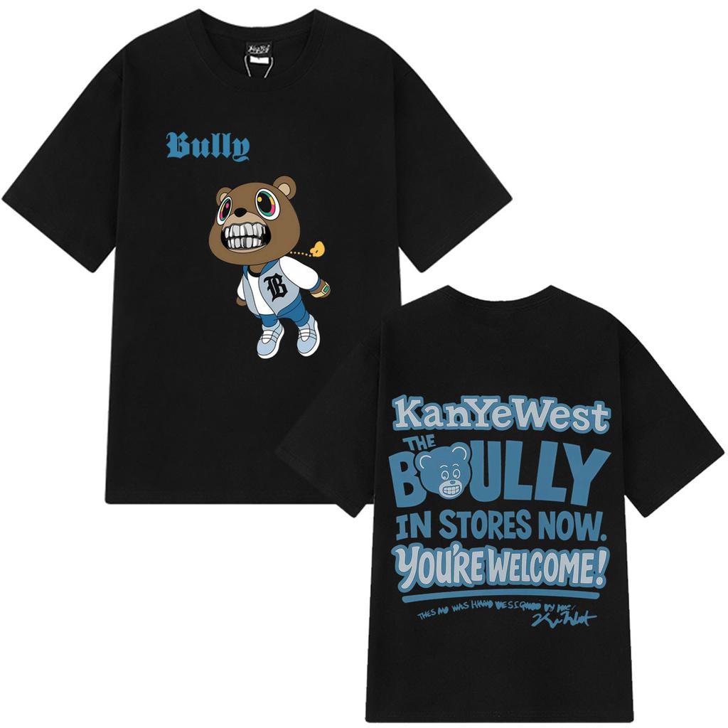 Rapper Kanye West Bully Tour 2026 Print Tee Men Women Fashion T-shirt Short-sleeved Loose Casual Cotton Aesthetic Trend T-shirts