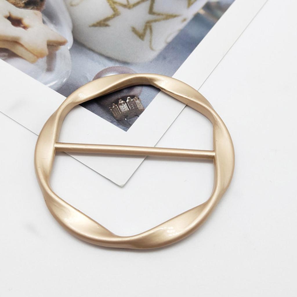 Fashion Metal Round Circle Clip Buckle Clothing Ring Wrap Holder Silk Scarf Ring Clip T-shirt Tie Clip Female Ornament