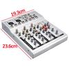 4-Kanal-Mischpult Mini Professionell Live-Studio Audio Mixer USB-Mischkonsole DJ Bühne KTV 48V schwarz/silber