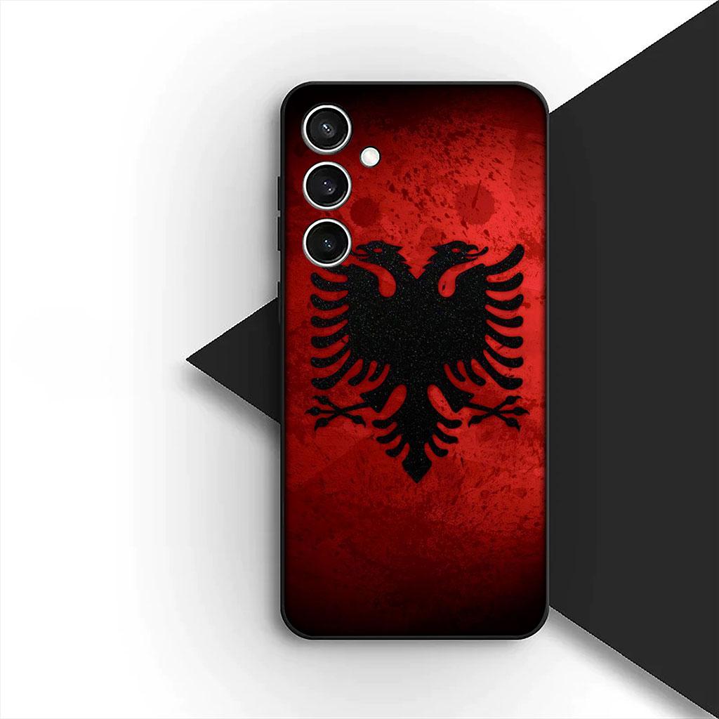 Albania Love Albanians Flag Phone Cover for Samsung Galaxy S22 S21 S20 FE Ultra Plus A07 A17 A15 A16 A25 A57 A37 Soft Case