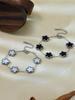 1 Piece Light Luxury Lucky Stainless Steel Five Flower Bracelet for Women's Daily Commuter Accessories, Clover Zircon Bracelet