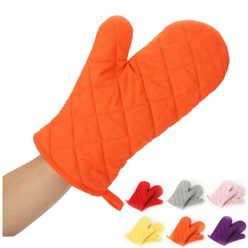 2PCS Oven Baking Gloves Thick Heat Resistant Insulation Heat Proof Cotton Oven Glove Pot Holder Cooking Mitts