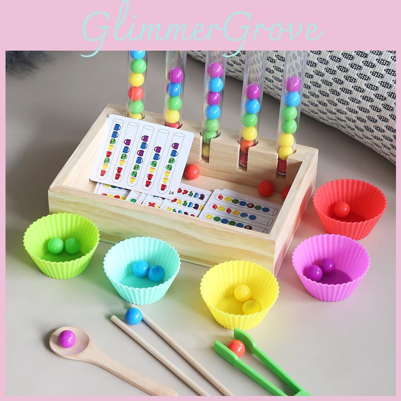 Learning Early Wooden Color Matching Test Bead Toy For Children Gift