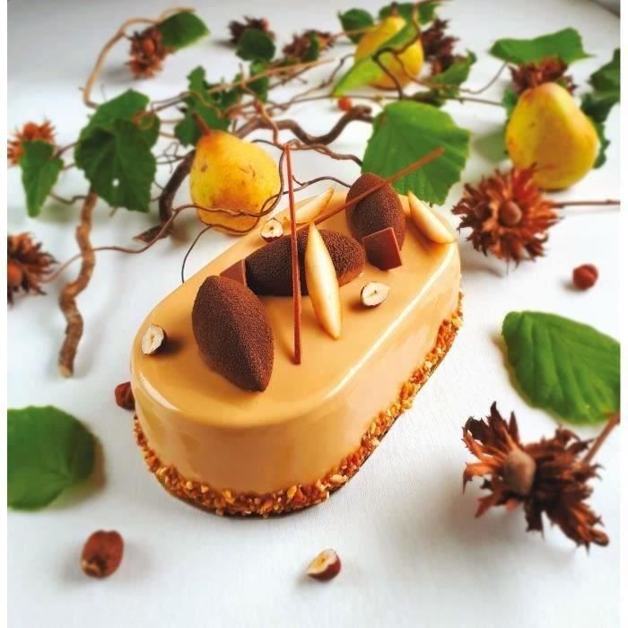 Moule à charnières ovale - BAUMALU - 31x12x8 cm - Acier revêtu Carbon steel 0,8 mm - Antiadhérent anthracite