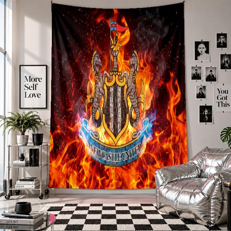 Newcastle United Football Wall Tapestry Home Decor Wall Hanging Cloth for Bedroom Living Room Background