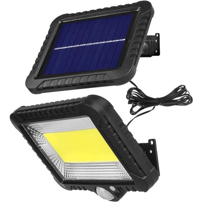 Solární reflektor LED lampa s pohybovým senzorem IP44 5W 400lm 6000K studená bílá MCE438