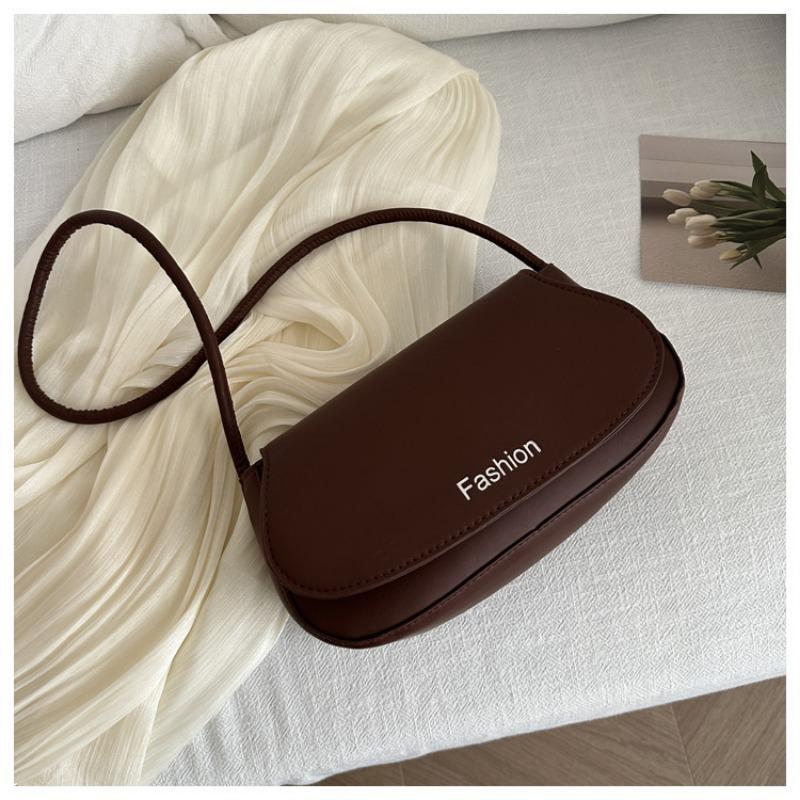 

Casual underarm bag women s spring new simple shoulder bag niche texture crossbody small square bag темно-коричневого