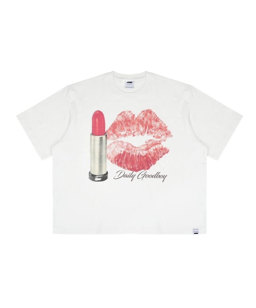 Egseuoegseuogusboi Lips Graphic T-Shirt - White