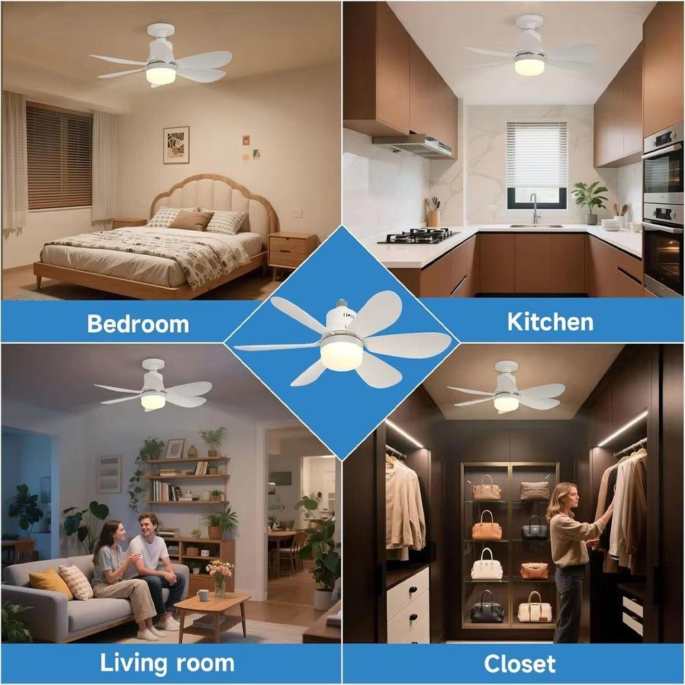 Dimmable LED Light Fan With Remote Control Electric Fan Ceiling Lamp Ceiling Fan Light Living Room