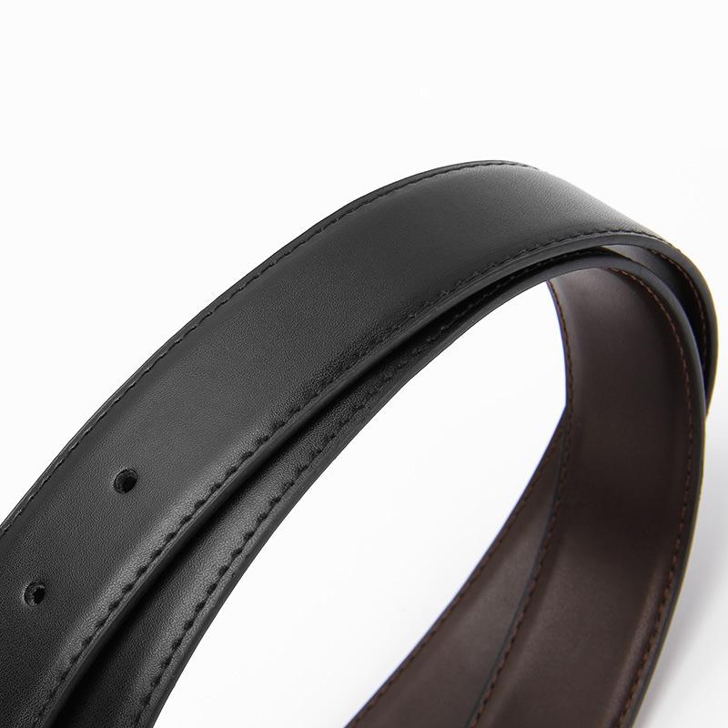 Pin Buckle Men'S Belt, Real Cowhide Business And Leisure Two-Layer Cowhide Belt, Men'S Belt