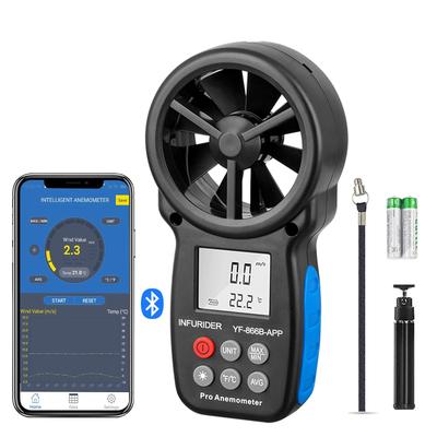 Wireless Anemometer Digital Wind Speed Meter Wind Force Meter Wind Direction Meter App Connection Simultaneous Wind Speed and Wind Temperature