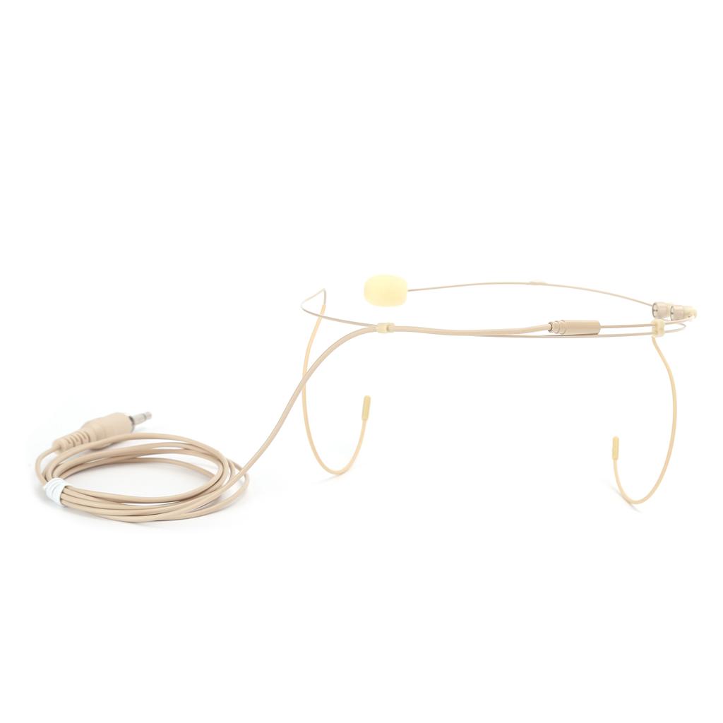 Earhook Microphone 3.5mm Male Screw Lock Double Earhook Microphone for BodyPack Transmitter