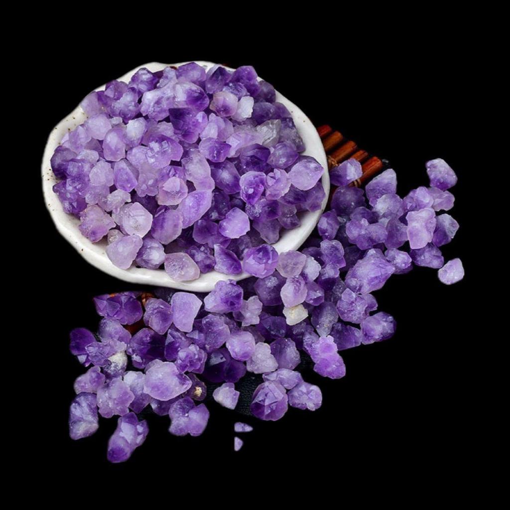 Natural Amethyst Crystal Flower Uncut Diffuser Stone for Aromatherapy Decor.