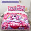 3pcs Custom Name Unicorn Bedding Set Duvet Cover Closure Includes 1 Duvet Cover & 2 Pillowcases, Soft and Comfortable for All Seasons.