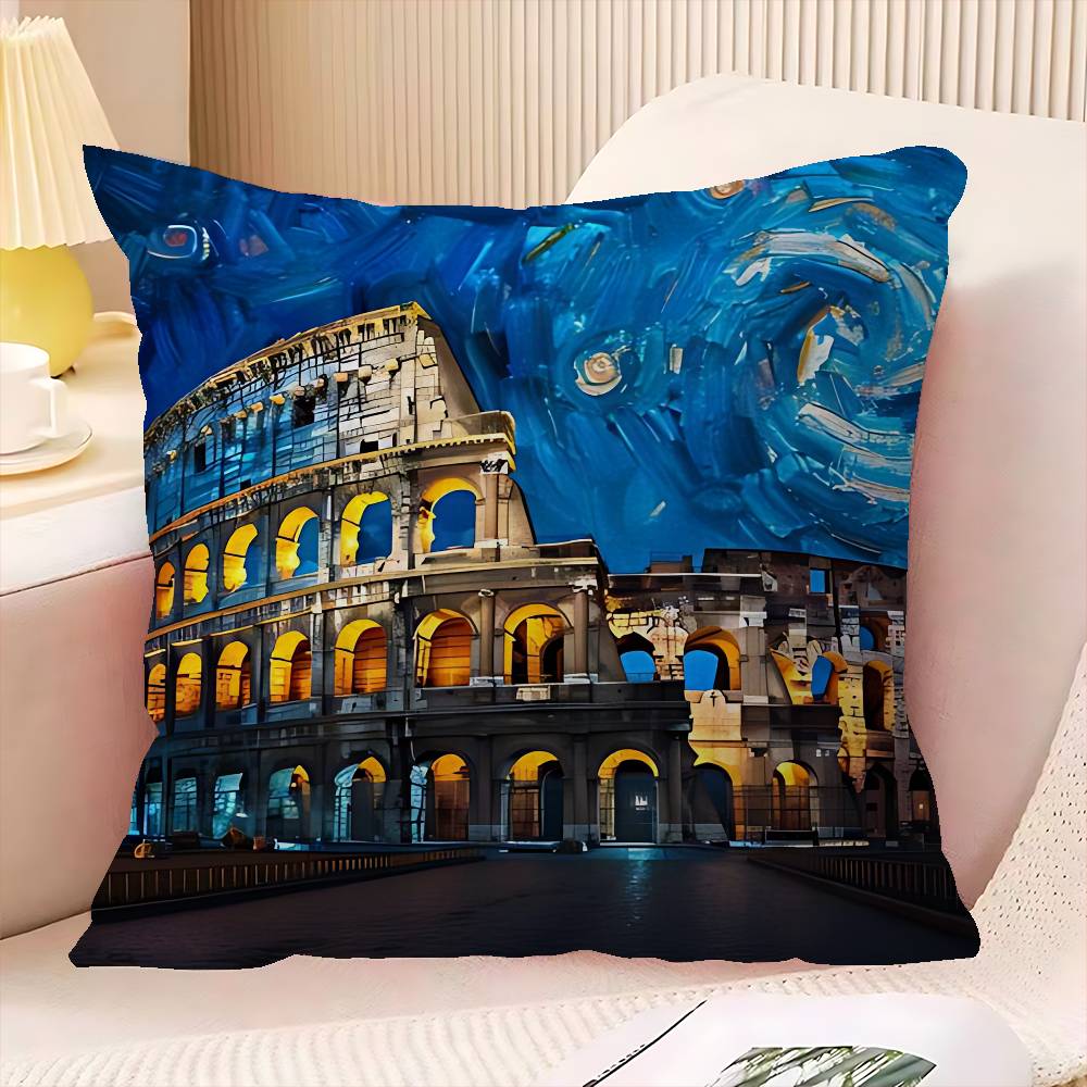 Van Gogh Oil Painting Pillowcases Home Bedding Decorative Pillow Cover Wedding Super Soft Pillow Case