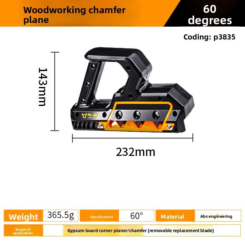 

Промышленный класс Нескользящий Прецизионный Деревообрабатывающий Фаскосниматель Портативный Многофункциональный Инструмент для Обрезки Дерева Деревообрабатывающий Фаскосниматель 60 degrees