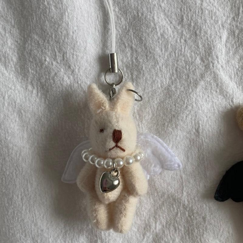 Rabbit Keychain Handbag Hanging Pendant Keyrings Alloy Material Gift for Women