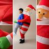 Inflatable Santa Costume with Beard and Hat One-Size Fancy Dress Quick Setup