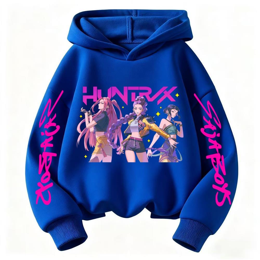 Korean KPop Devil Hunter Children's Hoodie Girls' Clothing Fashion Sweet Wind Boys' Clothing Autumn and Winter Warm Childre