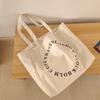 Korean Style Ins Canvas Bag With Same English Letters Large Capacity Tote Single-shoulder Handbag Women's