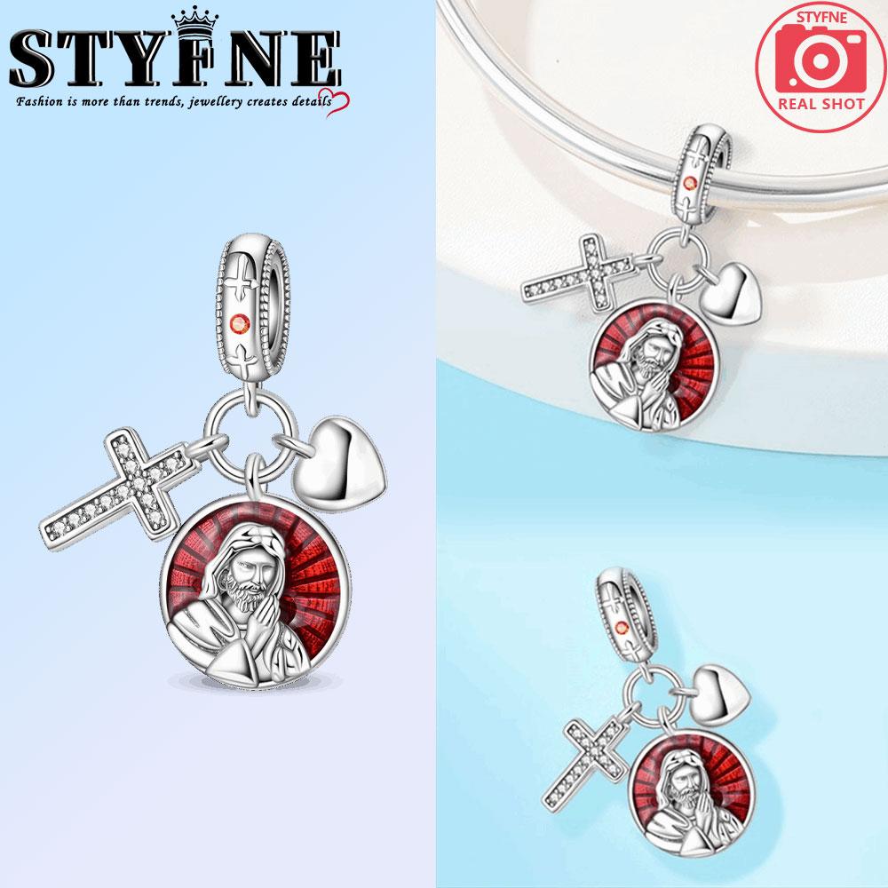 

Copper Religious Prayer For Peace Professor Jesus Charms Beads Pendant For Original Bracelet Woman Girl Jewelry