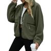 Autumn and Winter Women's Fleece Jacket, Sports and Casual Sweatshirt Jacket, Top
