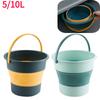 5/10L Silicone Bucket for Fishing Folding Bucket Car Wash Outdoor Fishing Supplies Square Bathroom Kitchen Camp Bucket