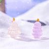 10pcs Cute Mini  Christmas Tree Statue Merry Christmas Decoration  Home Office Desk Decor