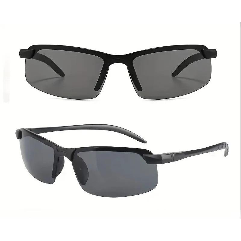 

Men s Day and Night Vision Driving Glasses - Anti Glare, Half Frame Design, Comfortable PC Material чёрный