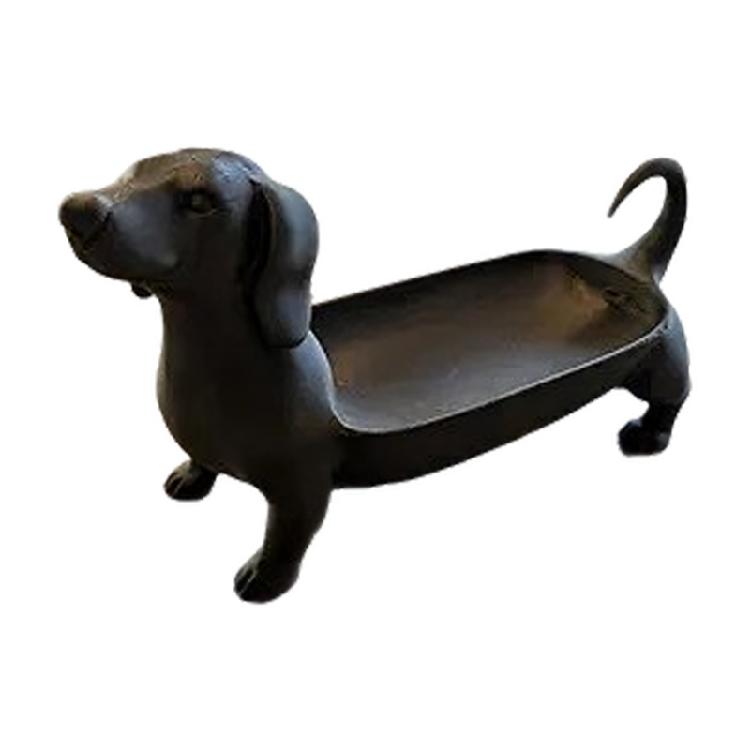 Counter and Dresser Dachshund Display Tray, 3D Printed Open Catchall Dish for Jewelry, Keys and Small Daily Carry Items Indoors