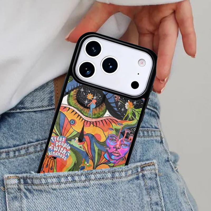 Hippy Hippie Psychedelic Art Phone Case for iPhone 16e 15 14 13 12 17 Pro Max Plus Air 17pro Cover Coque