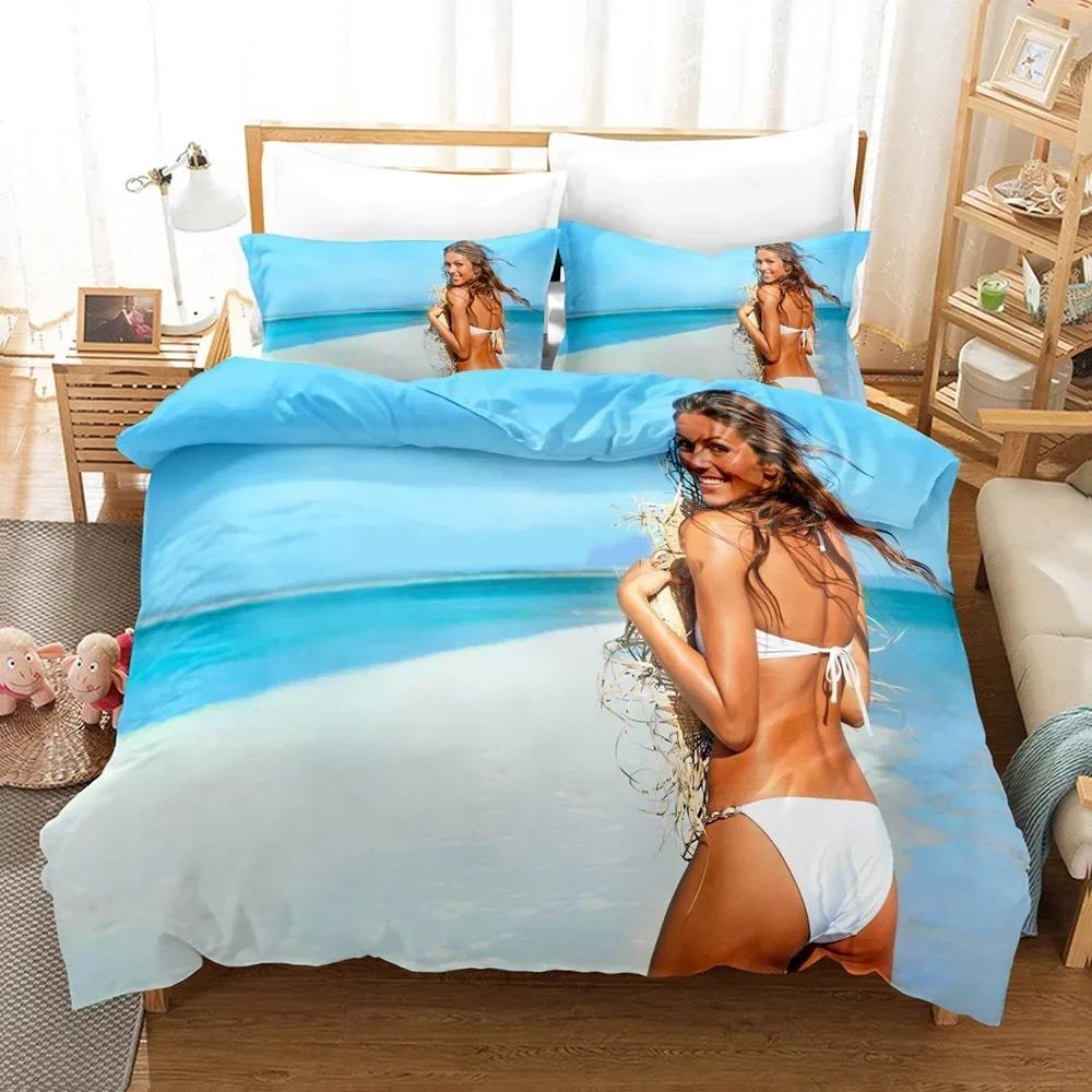 Bikini Beauty Strand Bettwäsche Set Für Schlafzimmer Weiche Moderne Tagesdecken Bequeme Kinder Bettbezug Steppdeckenbezug Und Kissenbezug