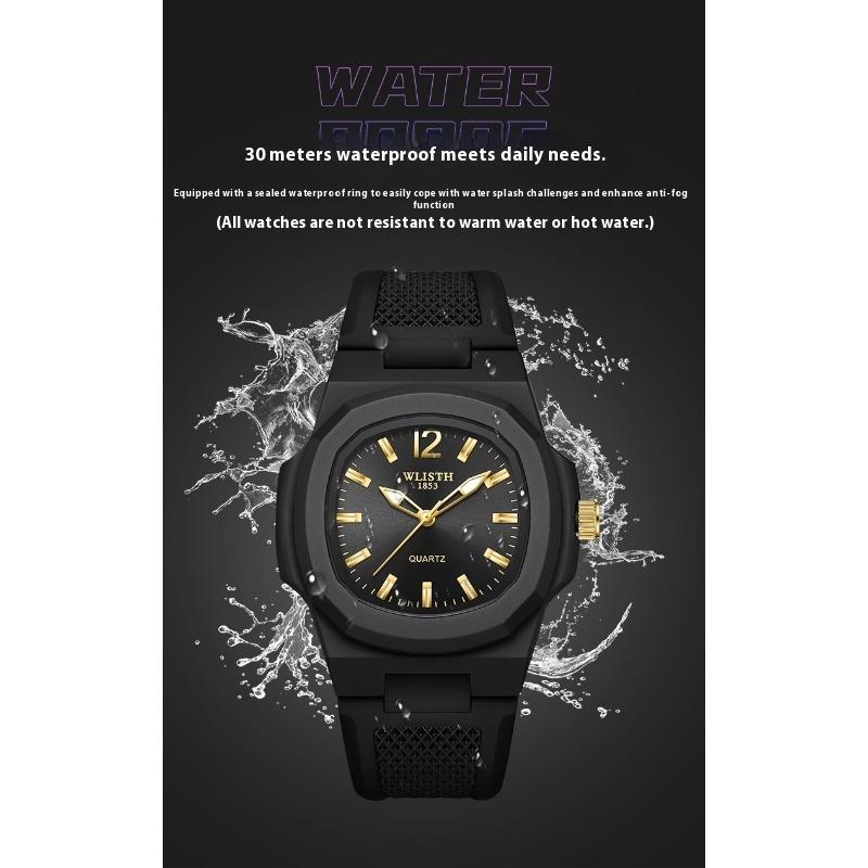 Top Brand Fashion Square Men's Watch Outdoor Sports Student Waterproof Trendy Quartz Watch