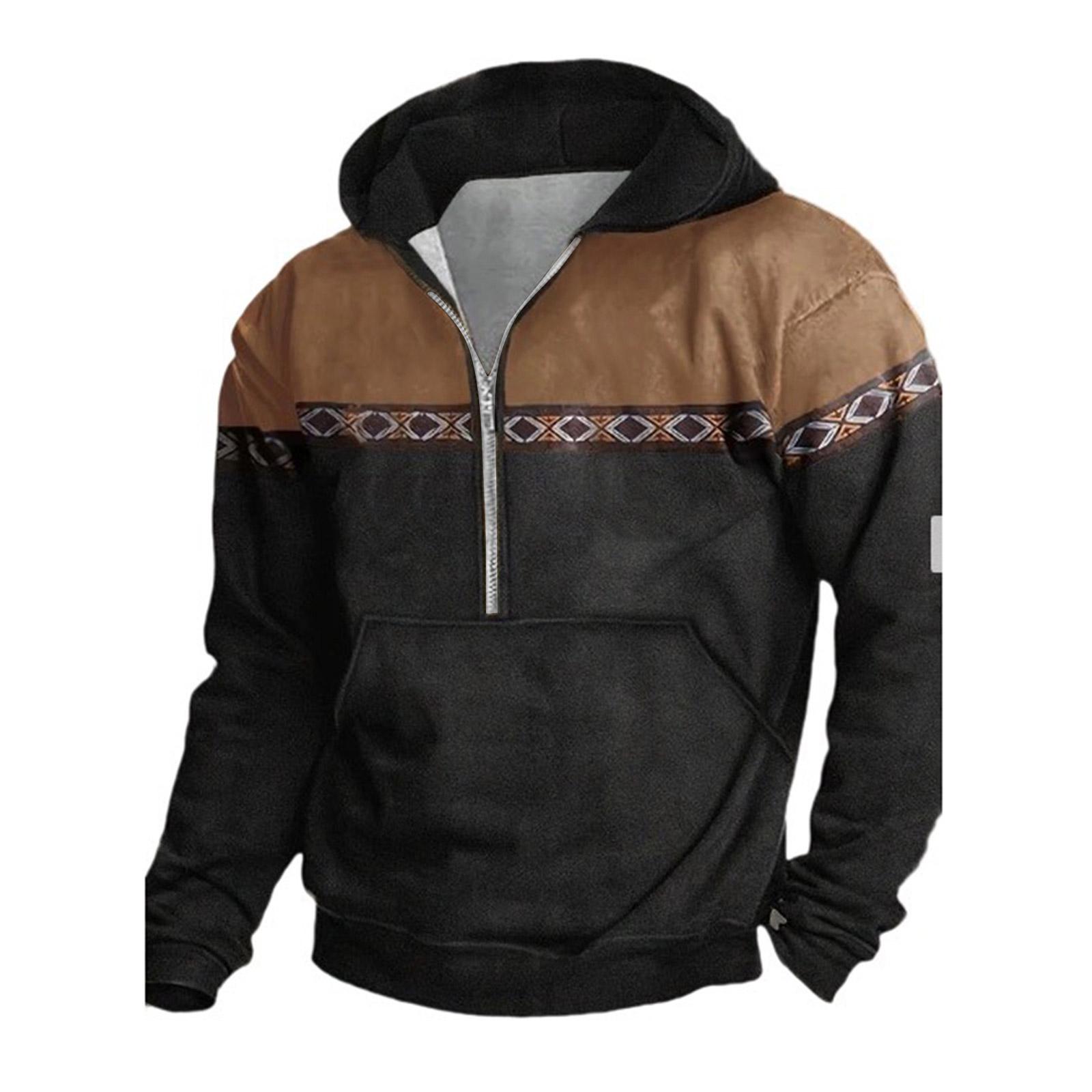 Мужской  Повседневный  Модный  Худи с капюшоном  На молнии L