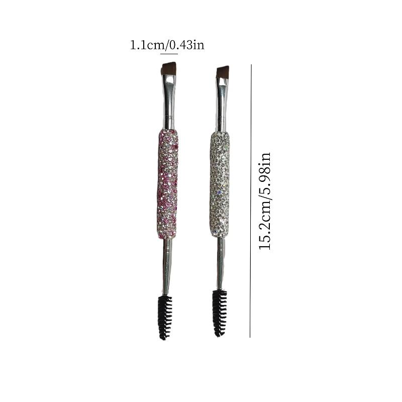 1Pcs Eyebrow Brush Eyelash Curl Double Head 2-In-1 Makeup Brush Artificial Travel Portable Multifunctional