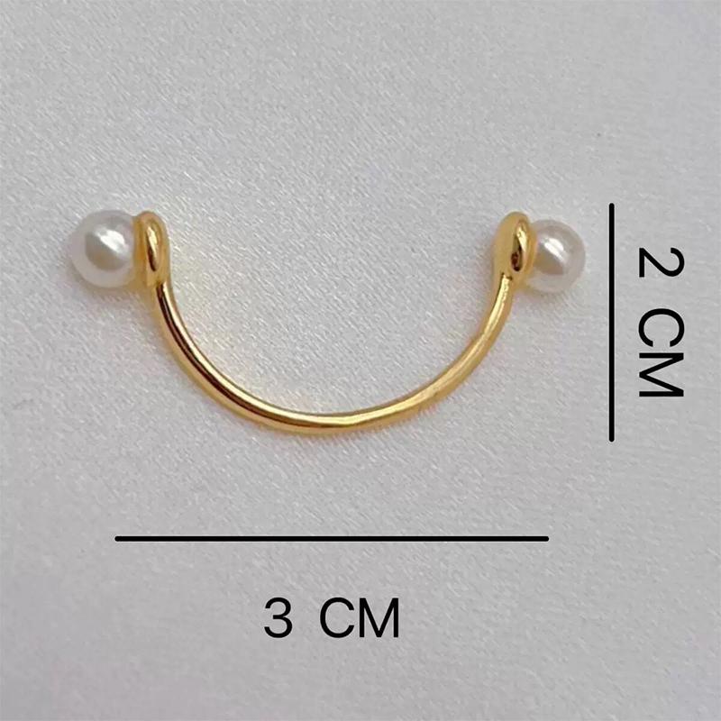 Punk-Stil Retro Nasenclip ohne Piercing Einzigartiger und Kreativer Nasenschmuck aus Kunstperlen