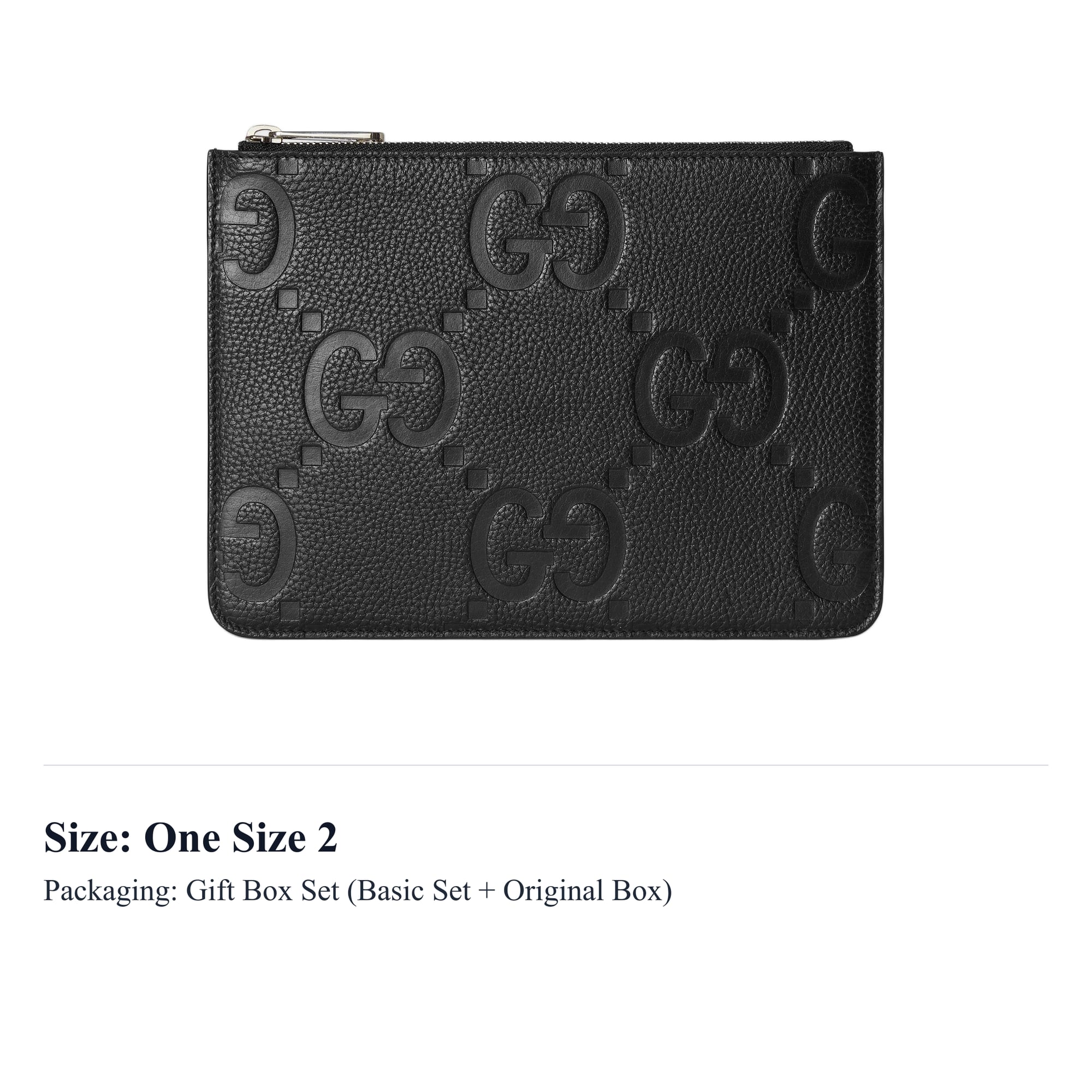 GUCCI Grain Leather Clutch Large Men`s