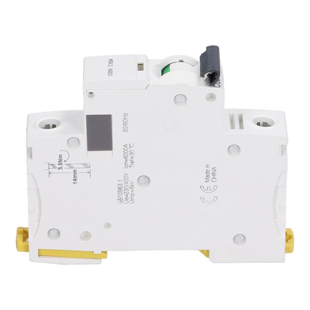 Miniature Circuit Breaker Low Voltage 63A 230V/400V DIN Rail Mount for Power Distribution