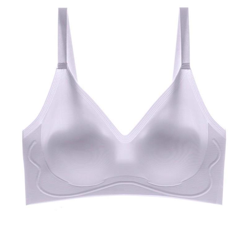 Traceless underwear women's big breasts are small, light and comfortable, no steel ring, soft support bra cover