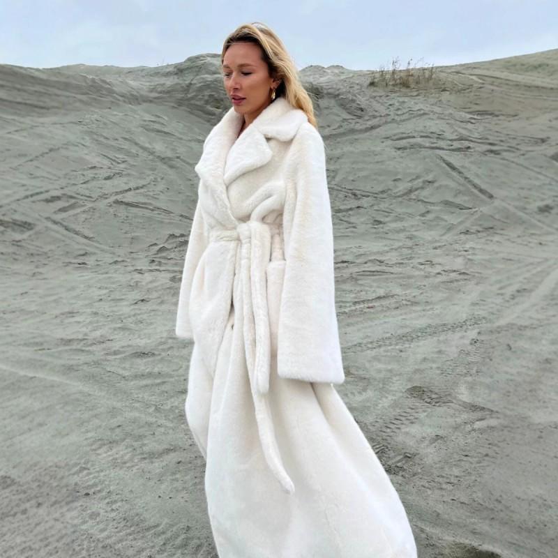 Womens Faux Fur Coat Long Winter