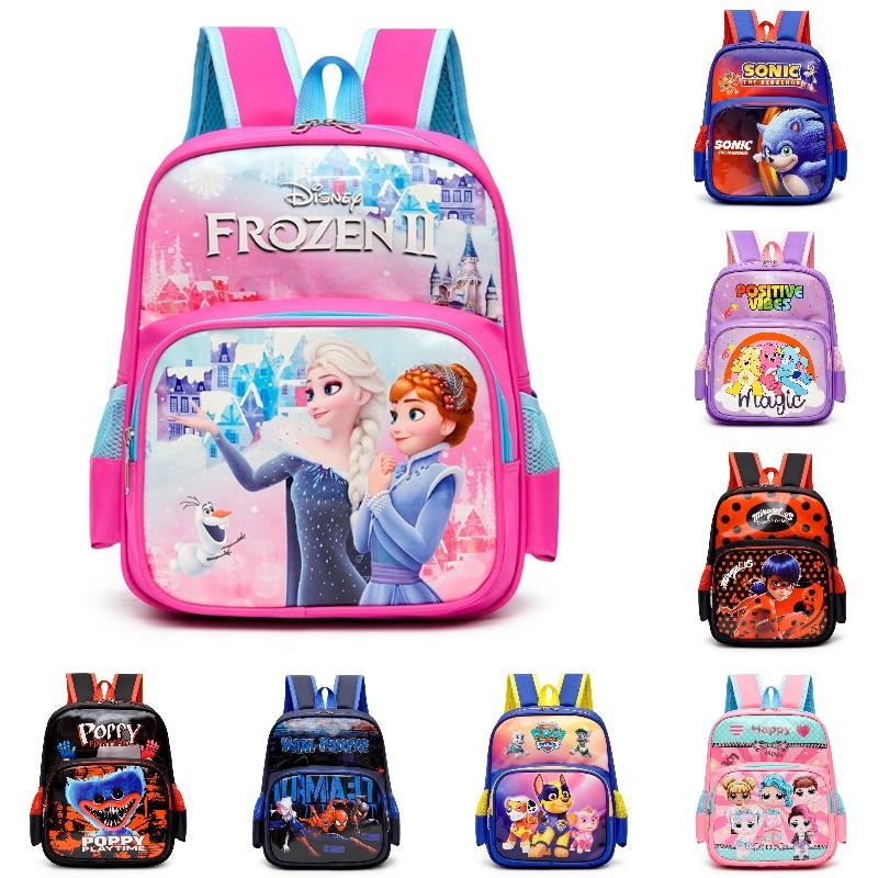 New Cartoon Kindergarten Backpack Waterproof And Durable Large Capacity Suitable For 3-8 Year Old Children Nylon Material 14-inch Size 20-35l Capacity