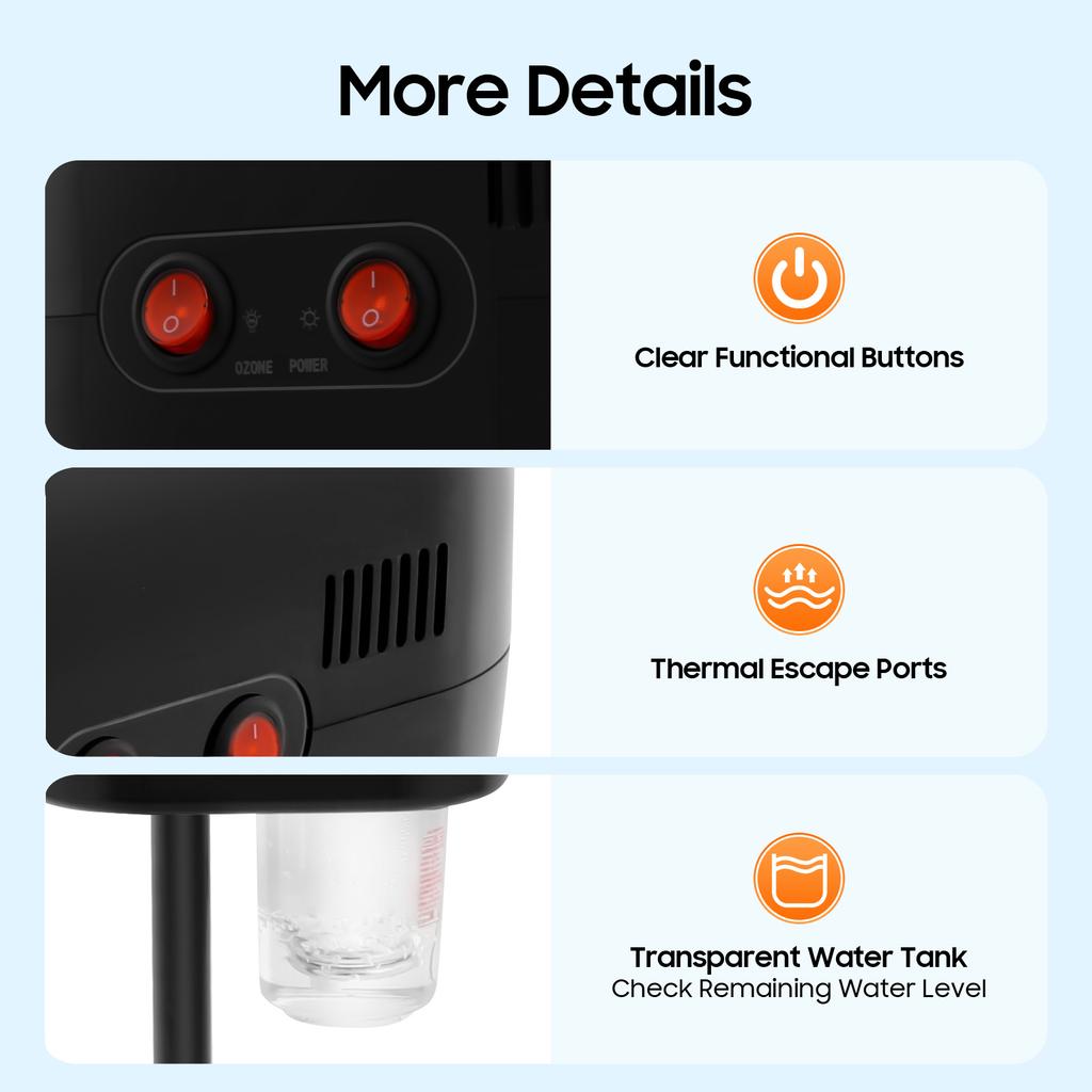 Professional Facial Steamer Ozone Nano Moisturizing 0.2Gal Large Tank 360° Rotation Home SPA Skin Care for Face Beauty Salon