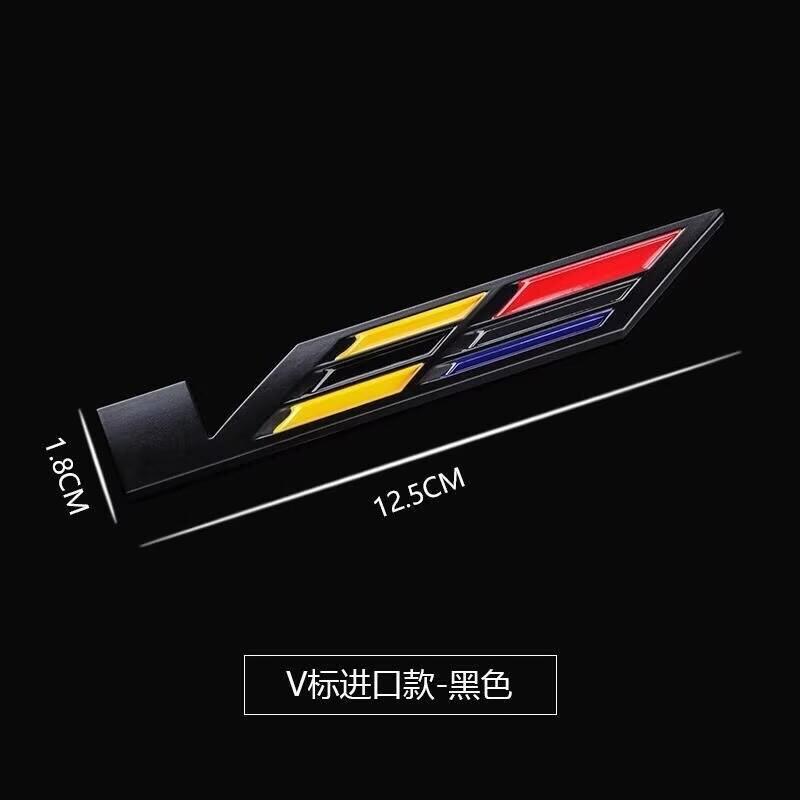 2pcs for Cadillac Front Fender Side Badge CT5 ATSL XTS CT6 XT4 Xt5 CT4 Escalade Upgrade V Logo Badge Rear Bumper Sticker Zs4