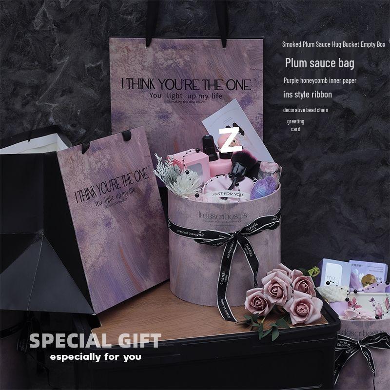 Purple Bridesmaid Gift Set: High-End Hug Bucket Box for Girls