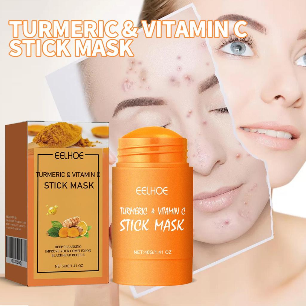 EELHOE Turmeric Mud Mask Stick Anti-Acne Pore Cleansing Solid Mask