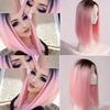 Wig Women Gradient Bob Anime Cosplay Synthetic Hair 34Cm Short Party